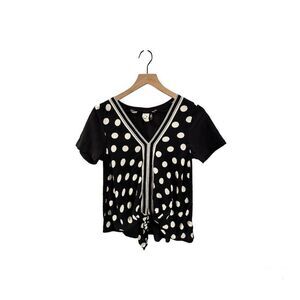 Anthropologie Akemi+Kin Polka Dot Short Sleeve Size S Top